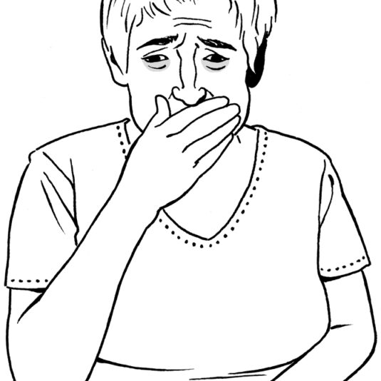 Someone who feels sick