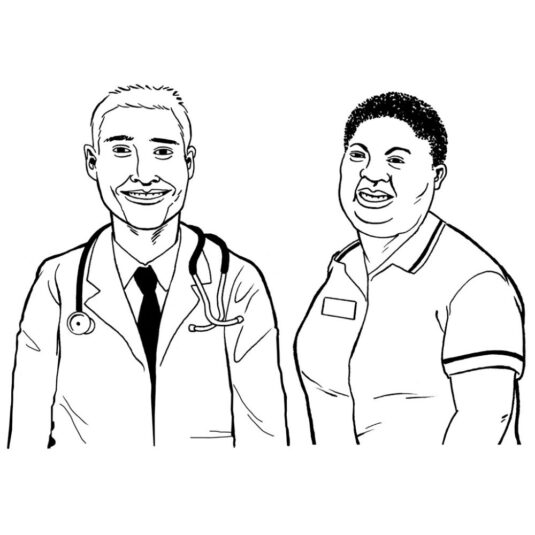 Doctor and nurse