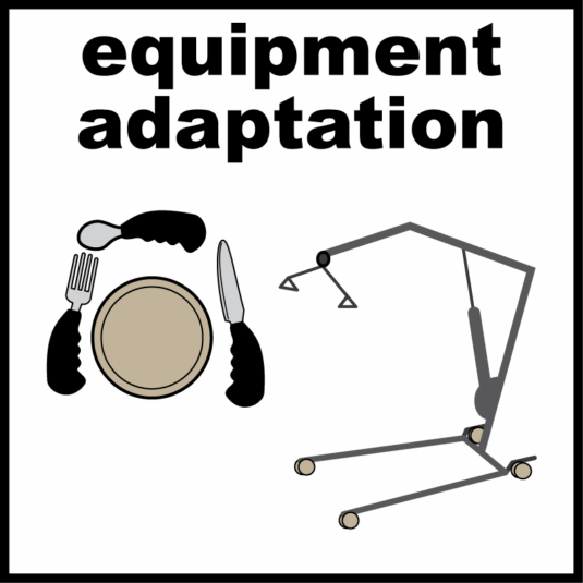 adapted equipment like a hoist