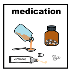 illustration of medication with images of calendars