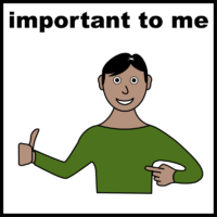 Person with thumbs up with words saying 