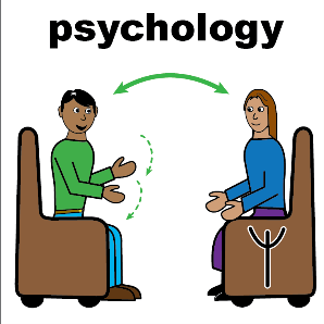 Picture of two people talking