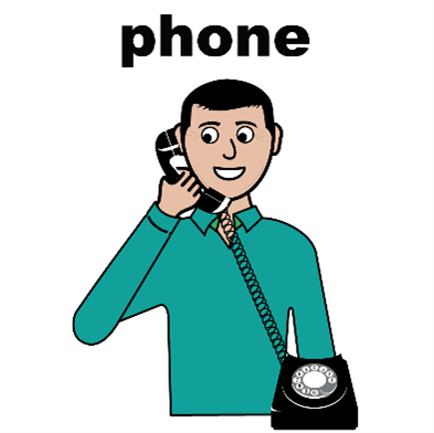 A picture of someone on the phone