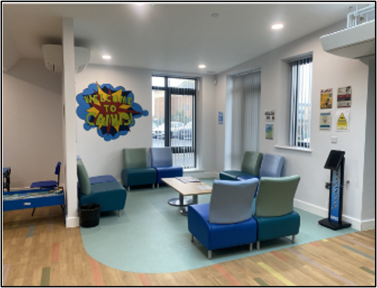 Picture of the waiting room in North Moor House