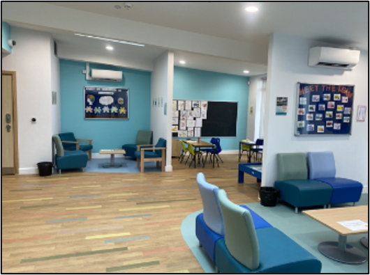 Picture of the reception area in North Moor House