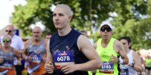 Piotr in training