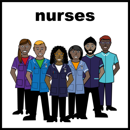 illustration of a group of nurses
