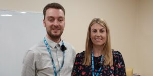 Dr Jonathan Summerill and Stephanie Foster