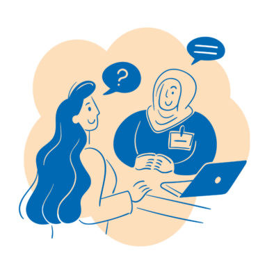 Illustration of customer service