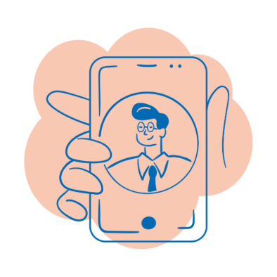 Illustration of mobile phone