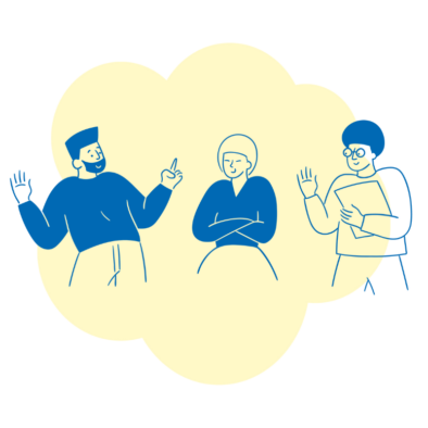 People coming together illustration