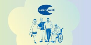 Carers week logo and illustration