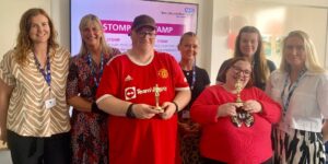 Members of the STOMP team - with Barry and Anne-Marie at the front of the group.