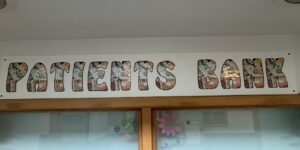 Patients Bank sign