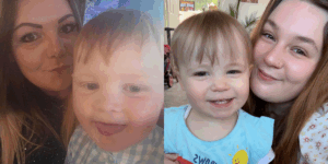 Jane and Courtney with their children